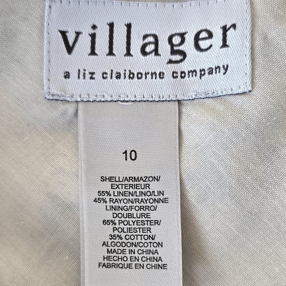 Linen Skirt, Pale Gold & Blue Floral Midi, Shabby Casual Cottagecore Coquette - Picture 8 of 10